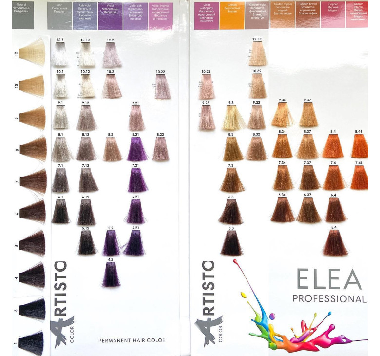 Крем-краска для волос Elea Professional Artisto Color 9.32 блондин ...